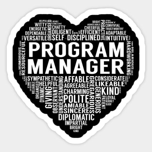 Program Manager Heart Sticker